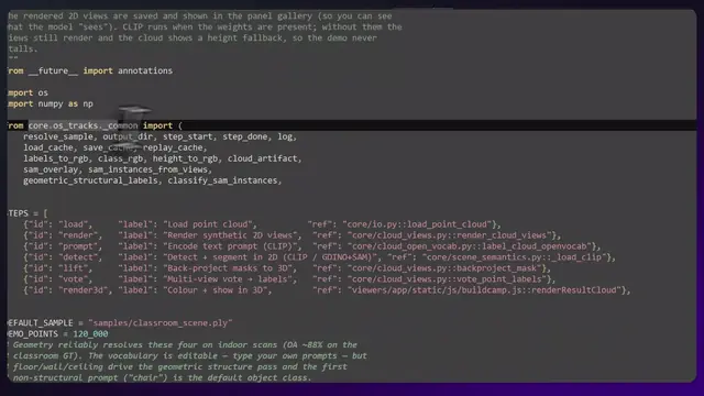 Un carnet Python qui lit, filtre et écrit un nuage de points