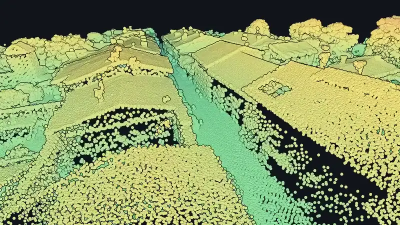 Relevé LiDAR de voirie survolé en continu